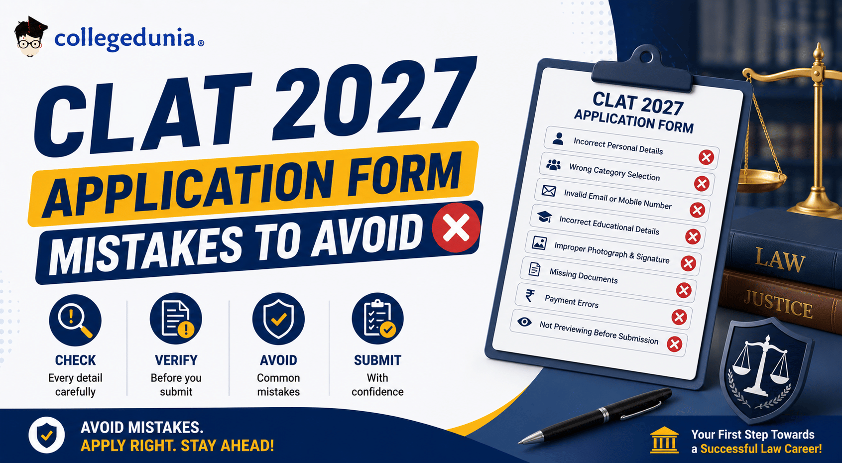 CLAT 2027 Application Form Mistakes to Avoid