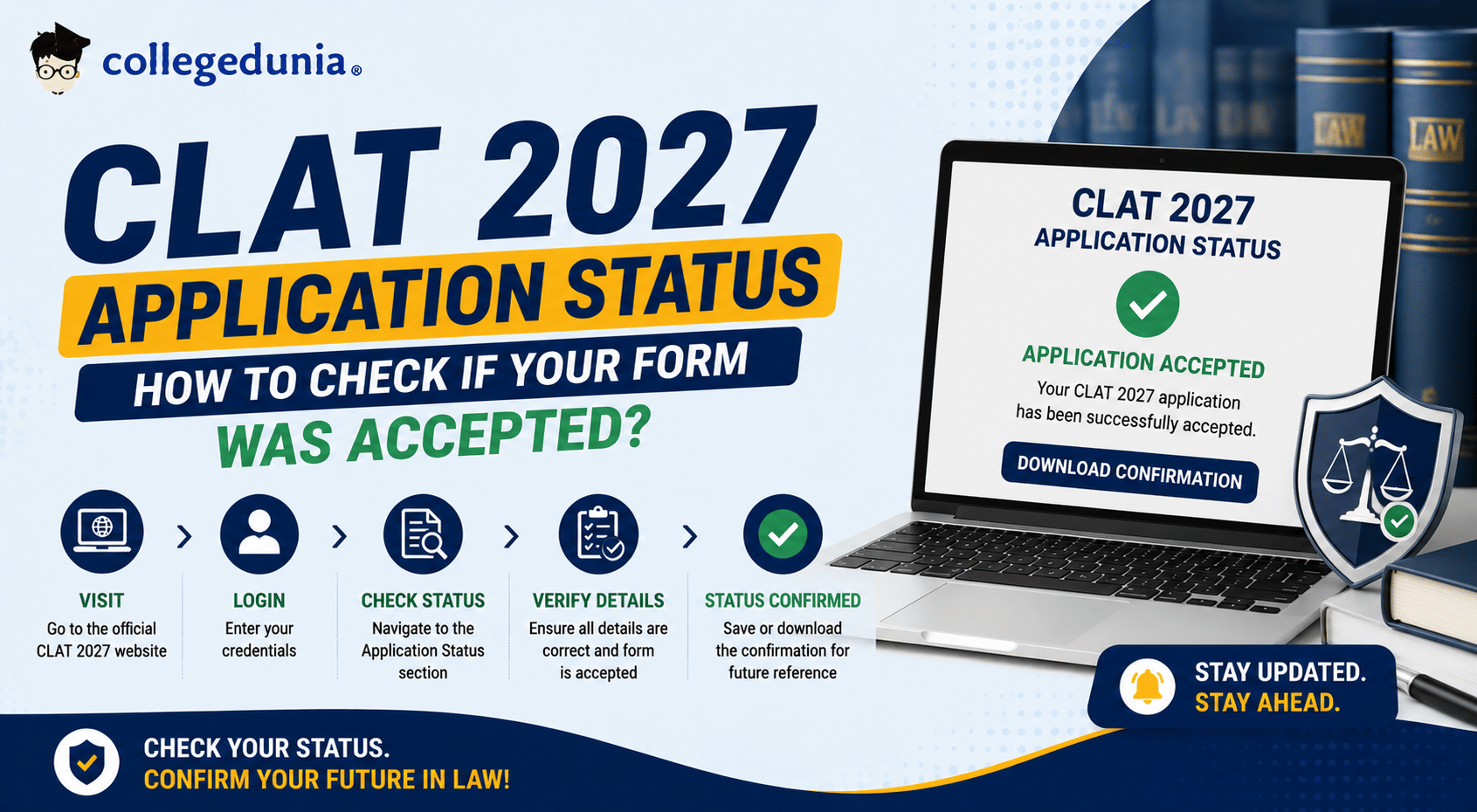 CLAT 2027 Application Status: How to Check If Your Form Was Accepted