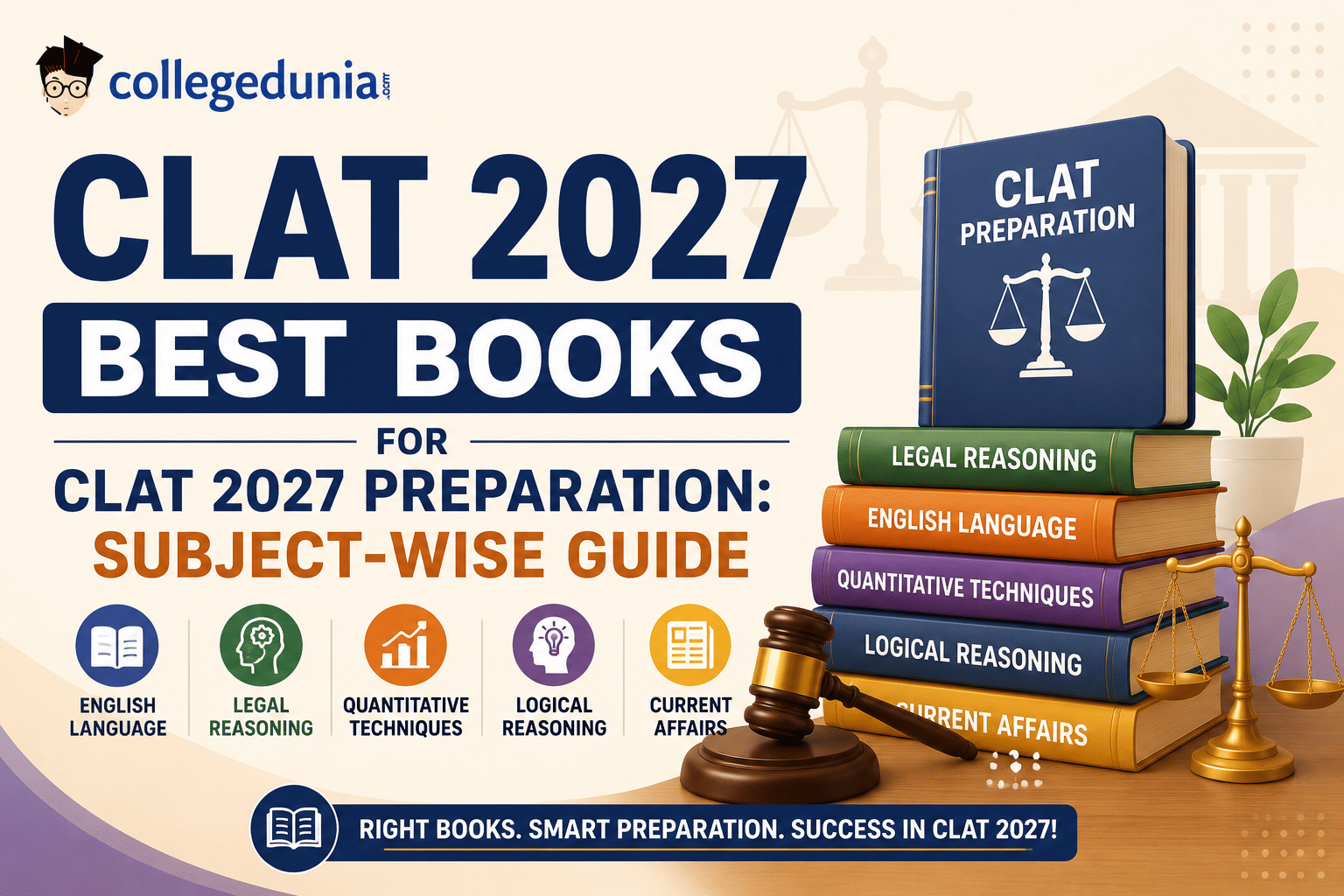 Best Books for CLAT 2027 Preparation: Subject-Wise Guide