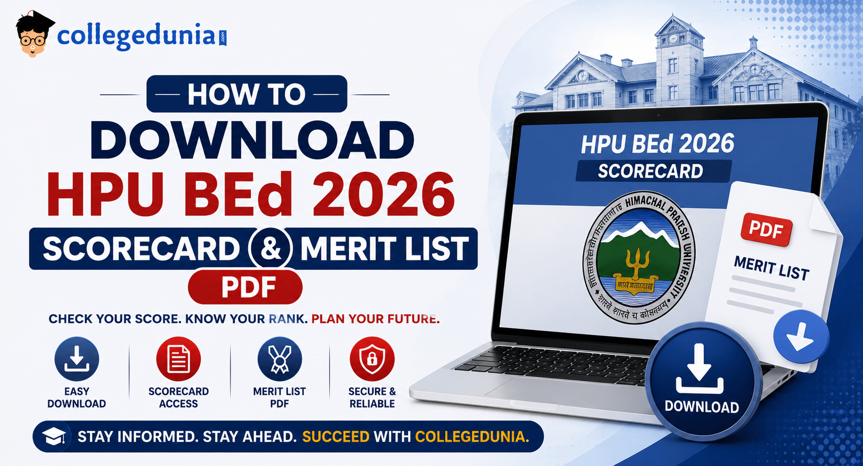 How to Download HPU BEd 2026 Scorecard and Merit List PDF