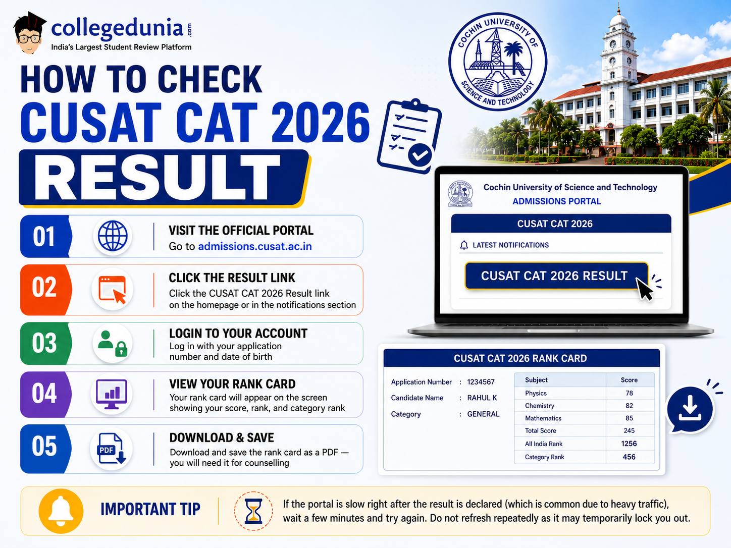 How to Check CUSAT CAT 2026 Result