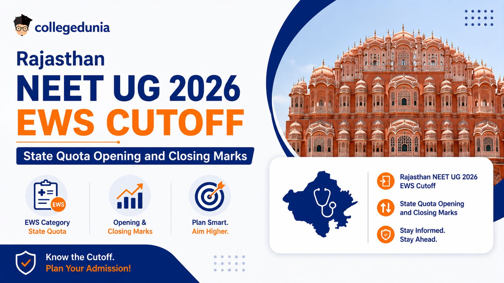 Rajasthan NEET UG 2026 EWS Cutoff: State Quota Opening and Closing Marks