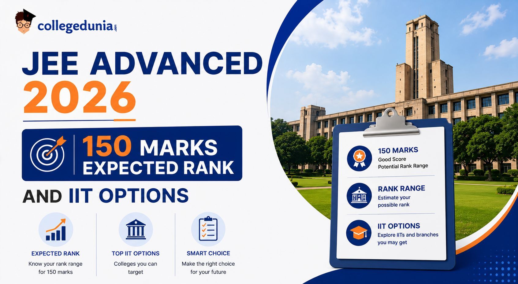 JEE Advanced 2026: 150 Marks Expected Rank and IIT Options