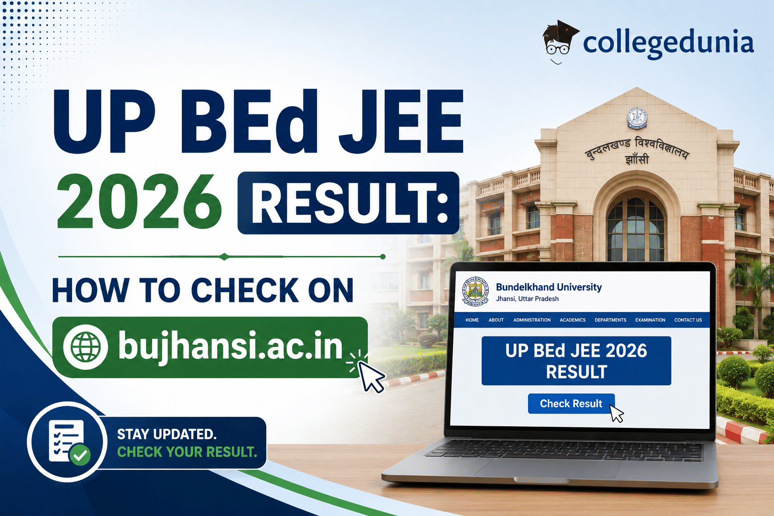 UP BEd JEE 2026 Result: How to Check on bujhansi.ac.in