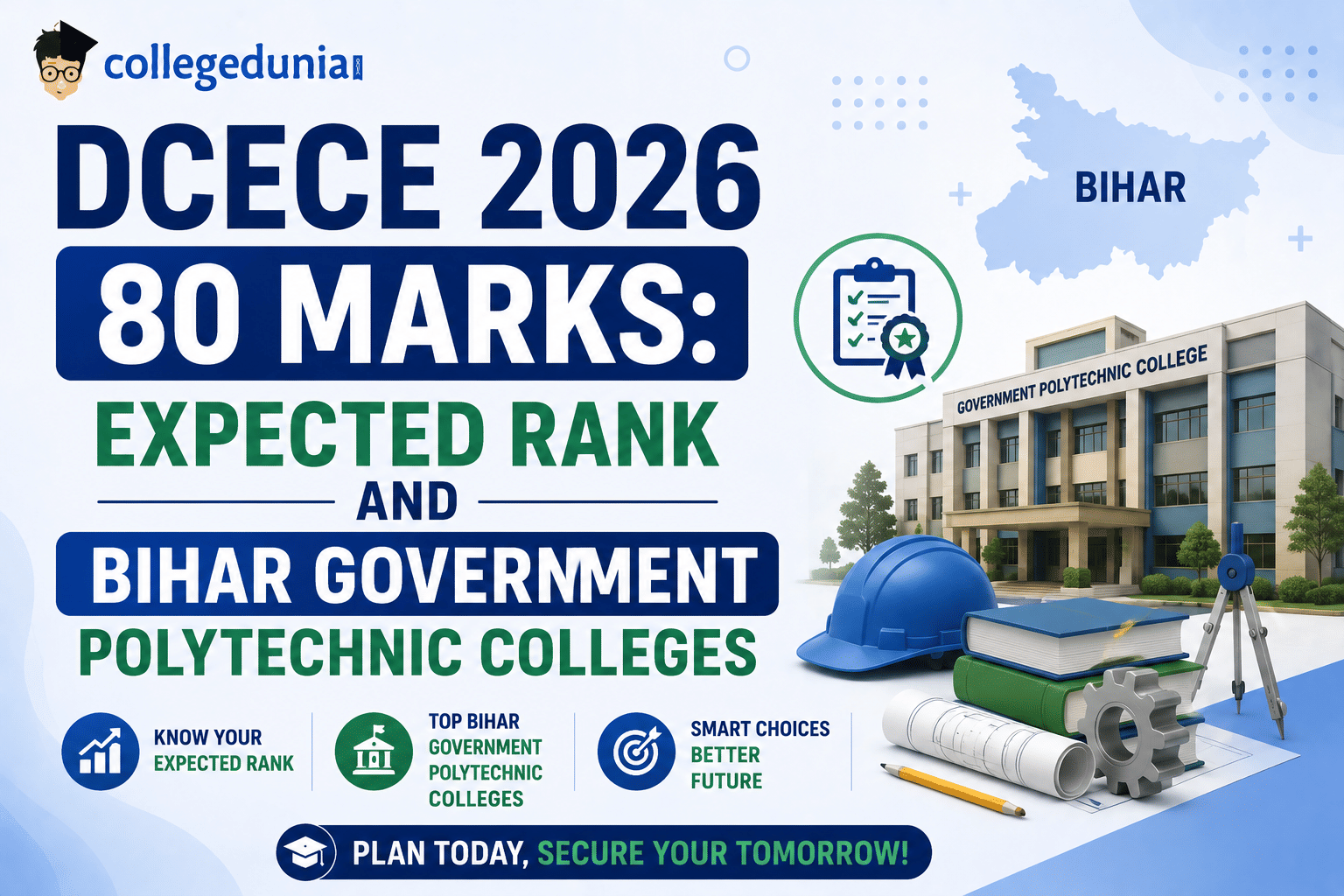 DCECE 2026 80 Marks: Expected Rank and Bihar Government Polytechnic Colleges