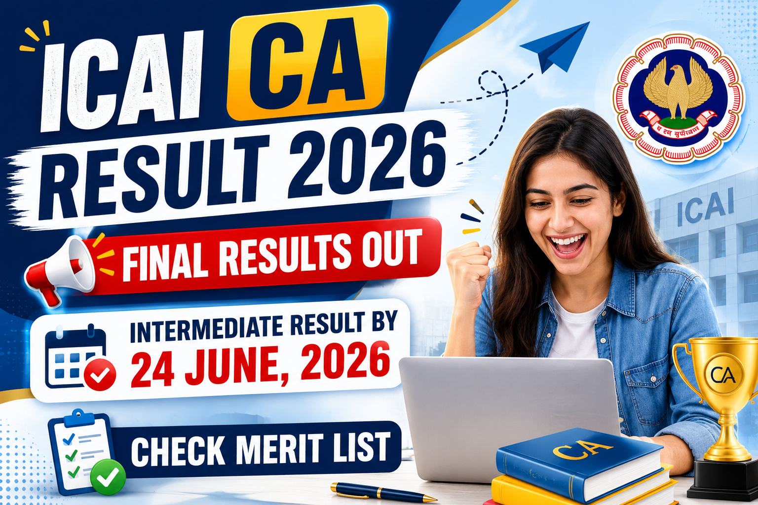 ICAI CA Result banner image