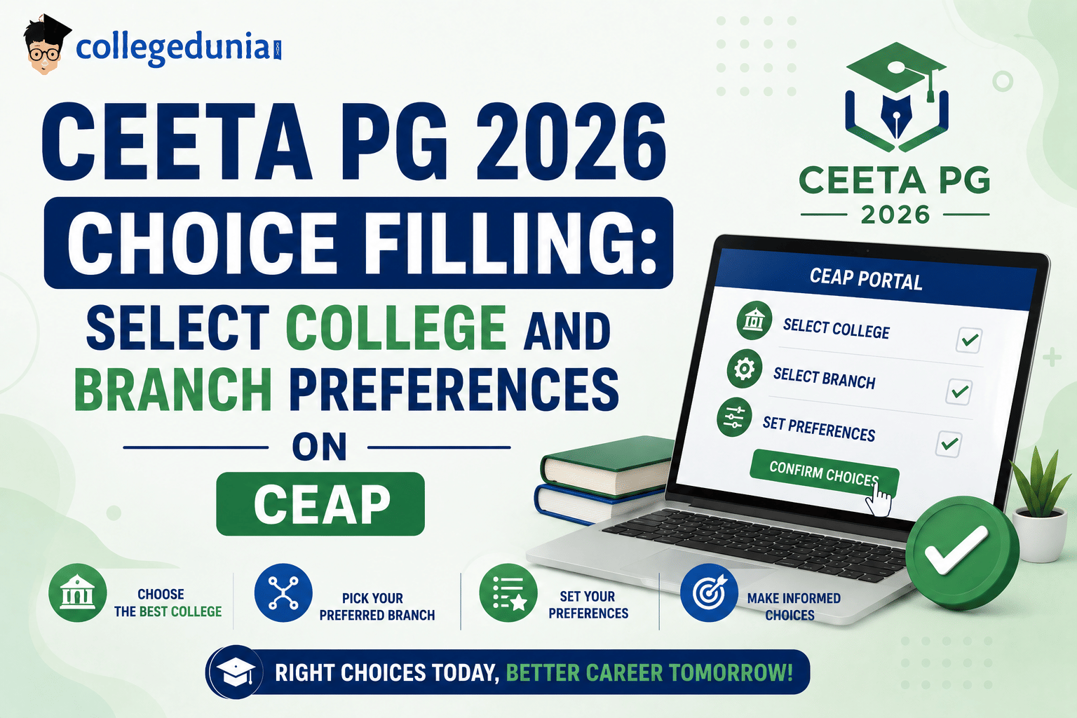 CEETA PG 2026 Choice Filling: Select College and Branch Preferences on CEAP