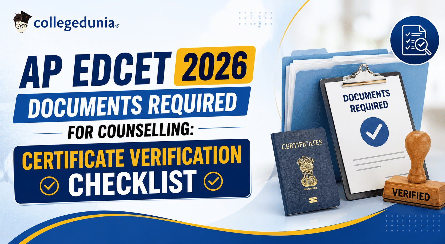 AP EDCET 2026 Documents Required for Counselling: Certificate Verification Checklist