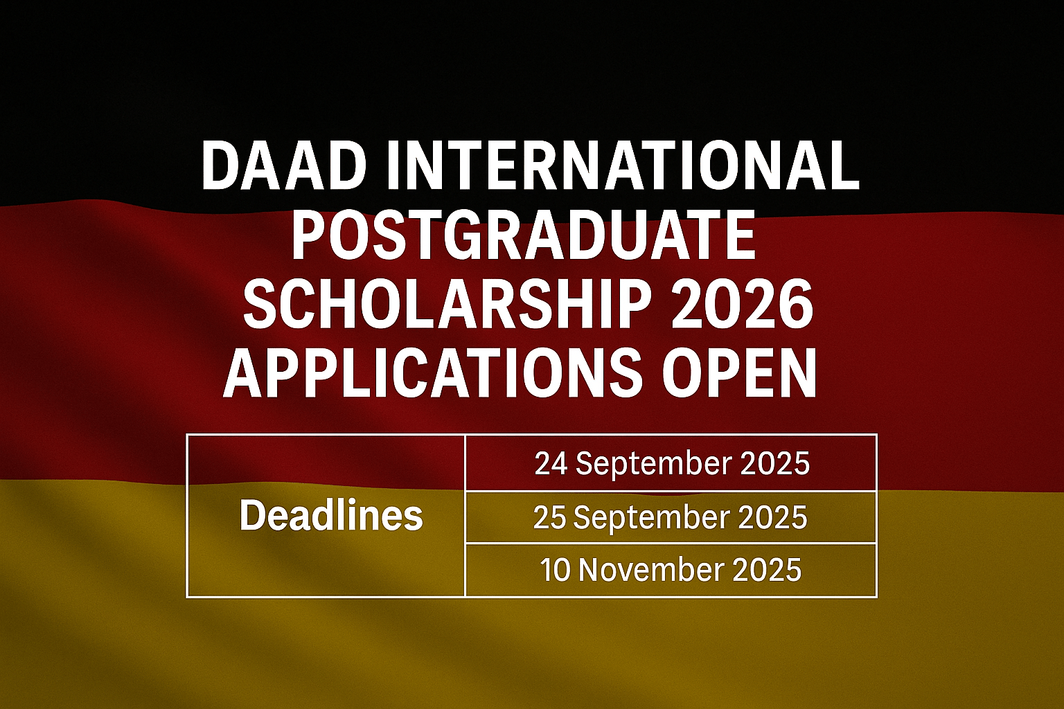 DAAD Scholarship 2026 applications open