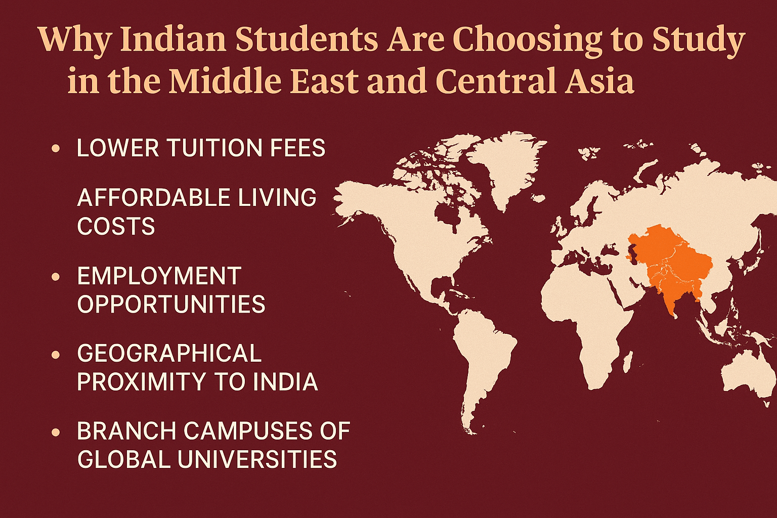 Why indian students are choosing middle eastern and central asian destinations