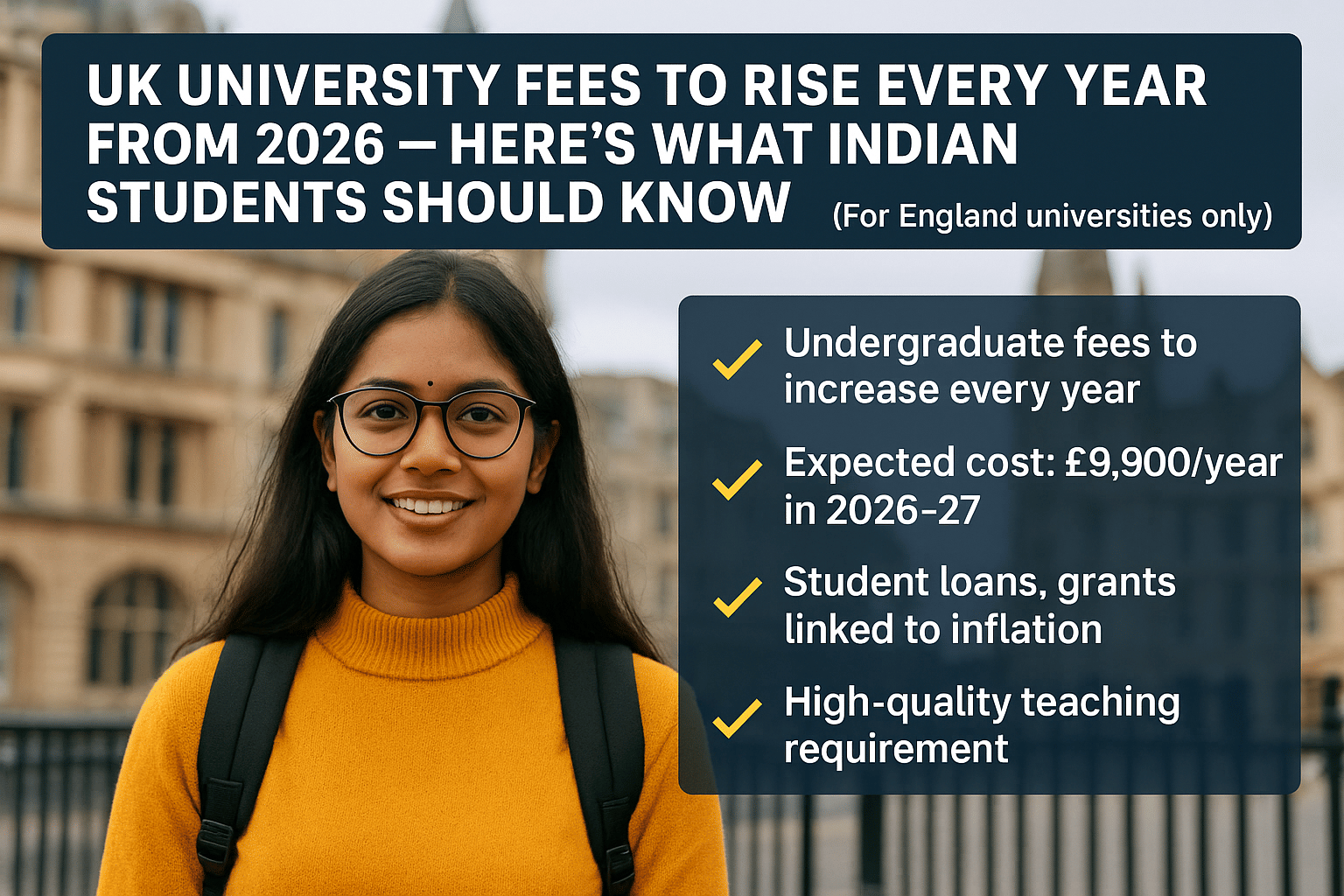 England universities fees to rise yearly