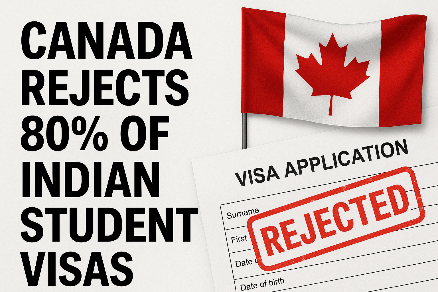 Canada rejects 80% Indian Student Visa
