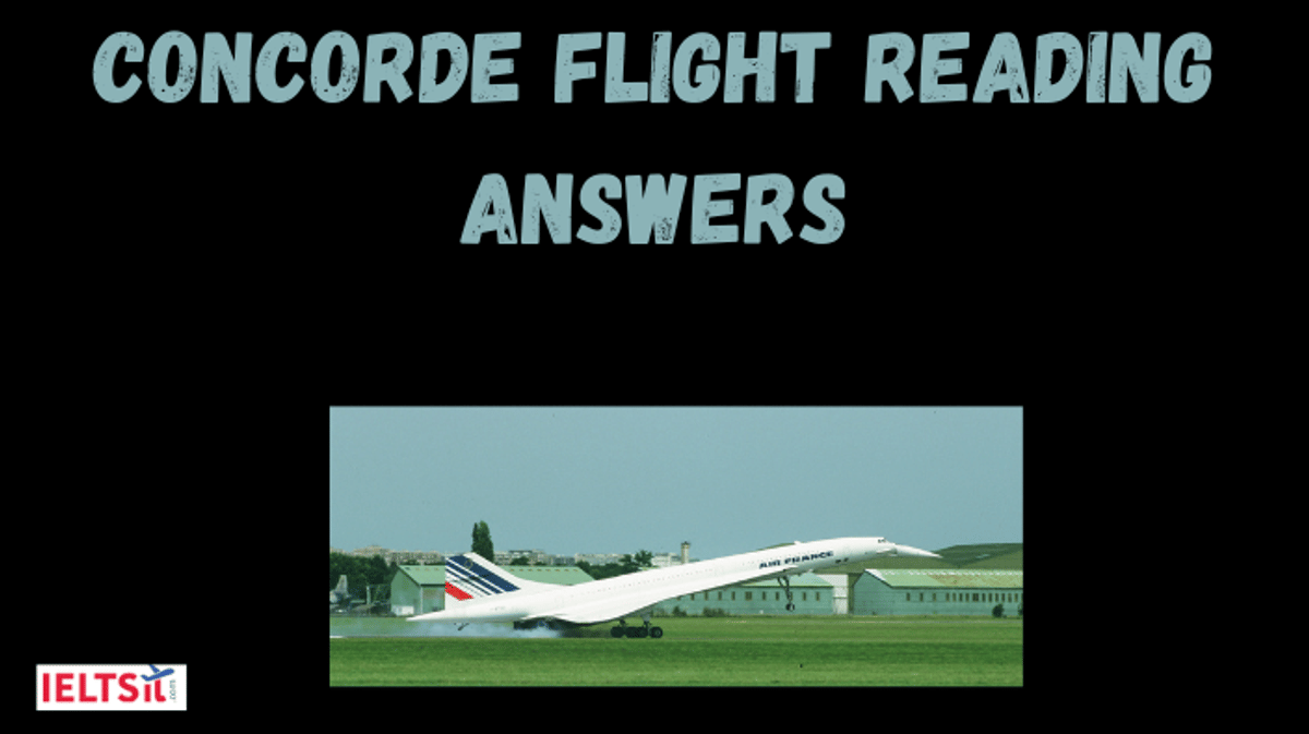 Concorde Flight Reading Answers