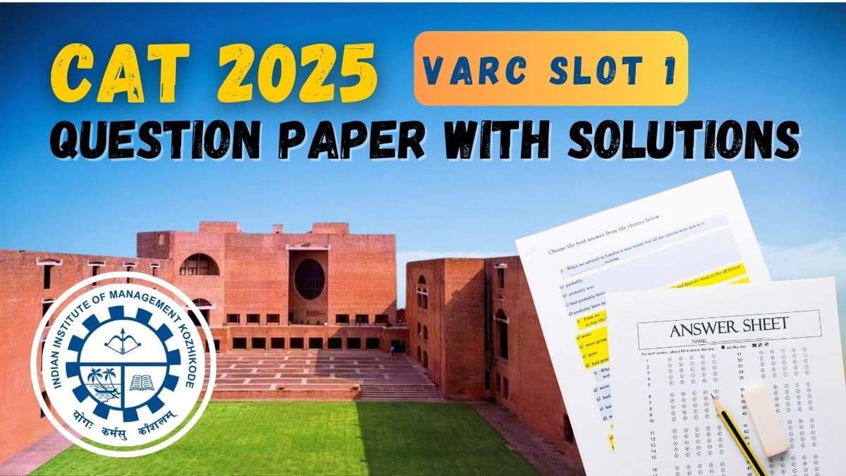 CAT 2025 Slot 1 VARC Question Paper with Solutions PDF