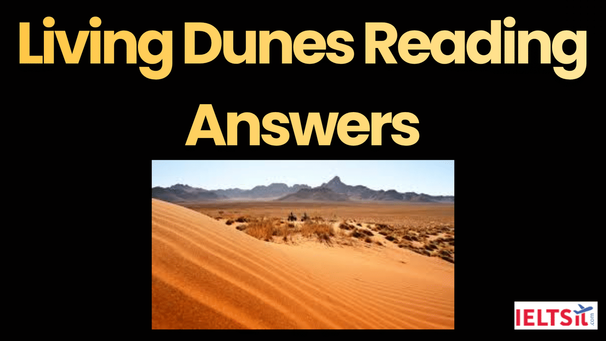 Living Dunes Reading Answers