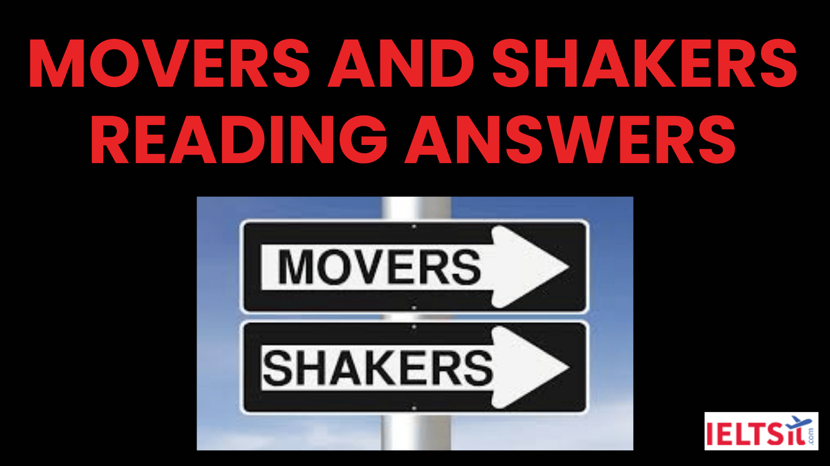 Movers and Shakers Reading Answers