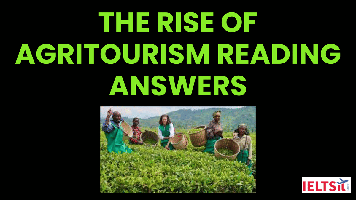 The Rise of Agritourism Reading Answers