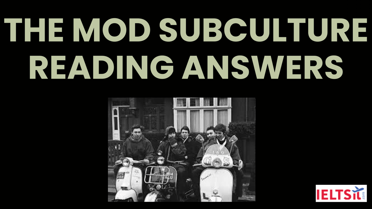 The MOD Subculture Reading Answers