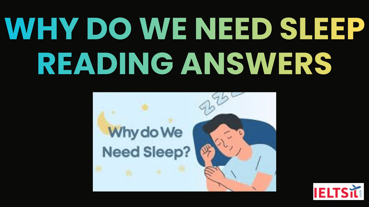 Why do we need Sleep Reading Answers