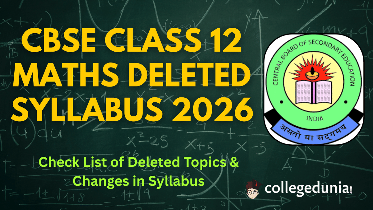 CBSE Class 12 Maths Deleted Syllabus