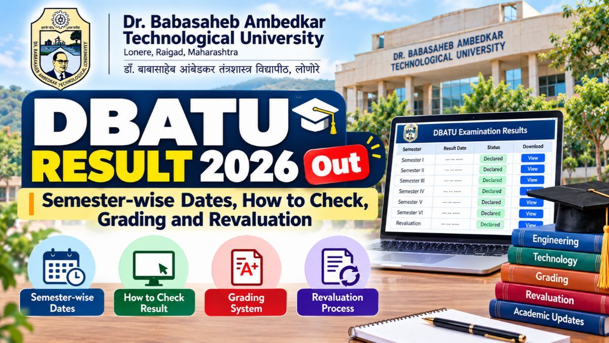 DBATU Result 2026: Semester-wise Dates, How to Check, Grading and Revaluation