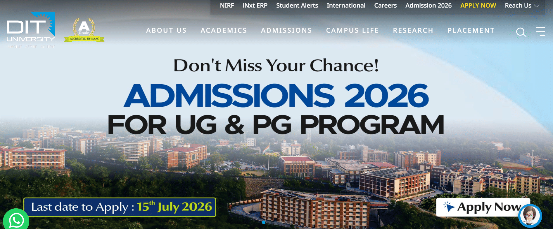 DIT University Dehradun Admission 2026