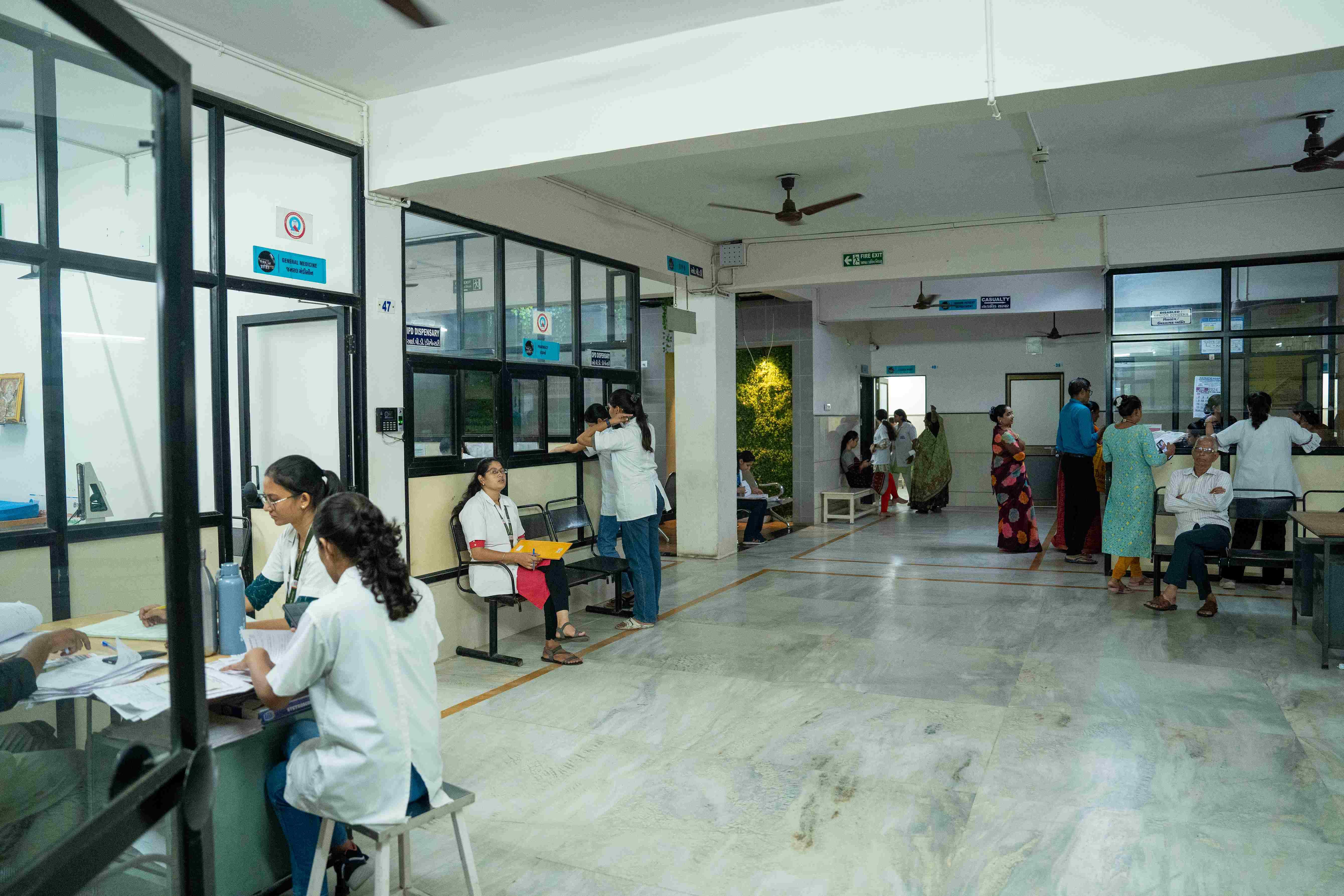 Hospital Waiting Area at Parul University Ahmedabad 