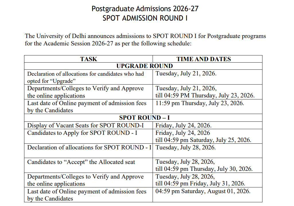 DU PG Upgrade Round 2026