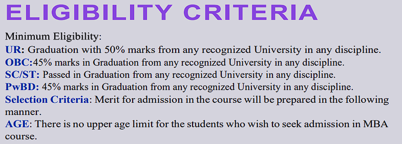 DU SOL MBA ELIGIBILITY