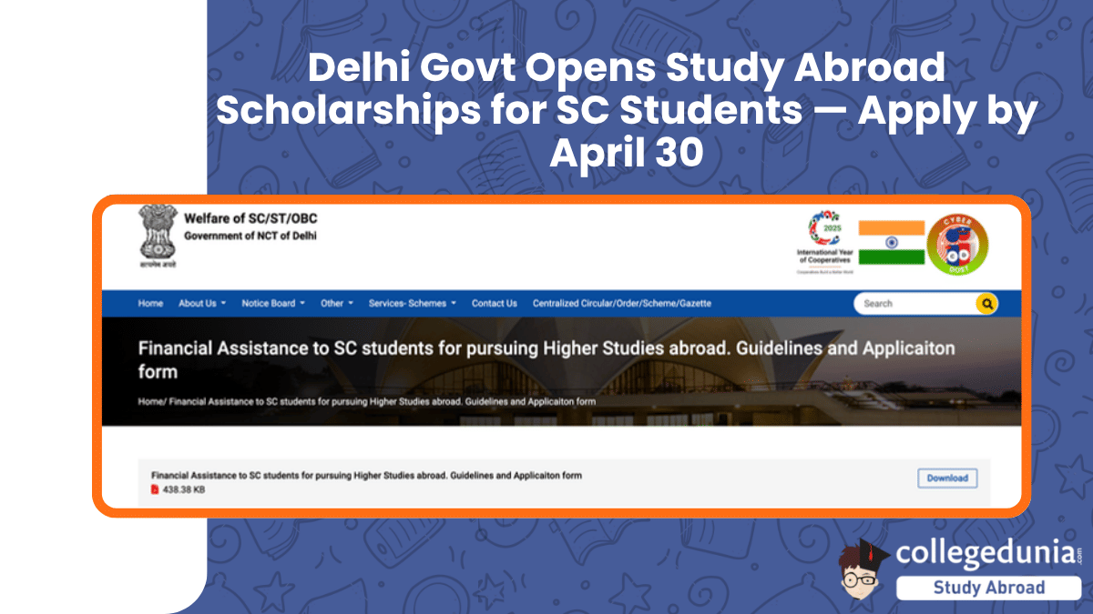 Delhi Govt Opens PhD Study Abroad Scholarships for SC Students