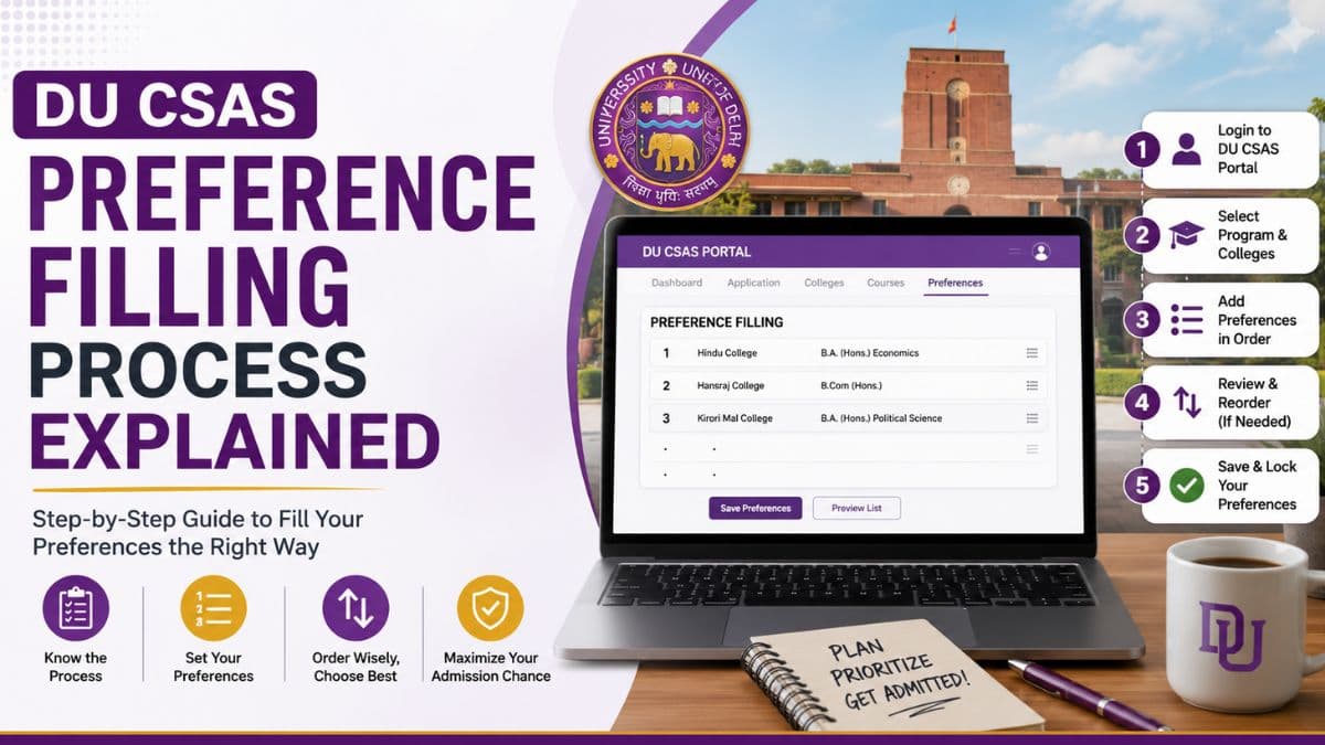 DU CSAS Preference Filling Process Explained