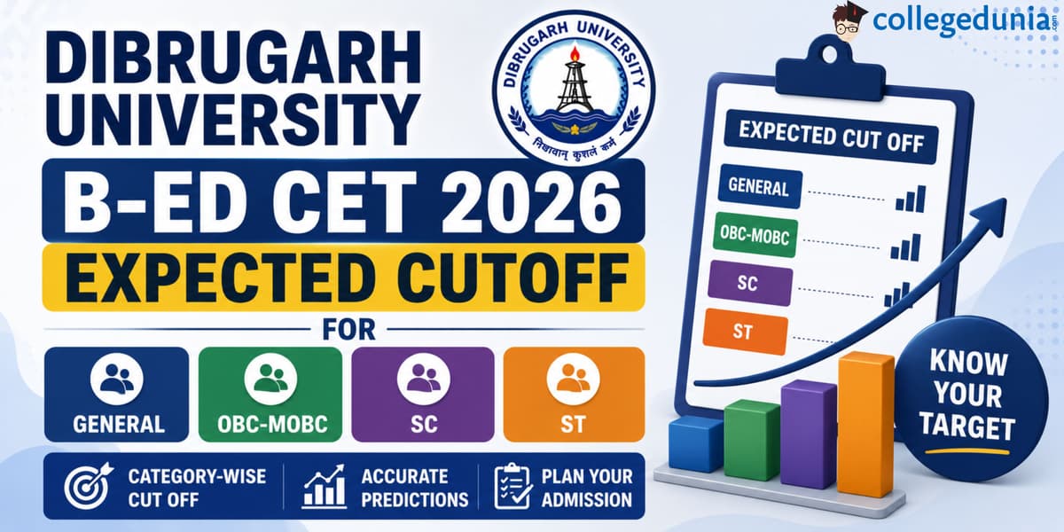 Dibrugarh BEd CET expected Cutoff