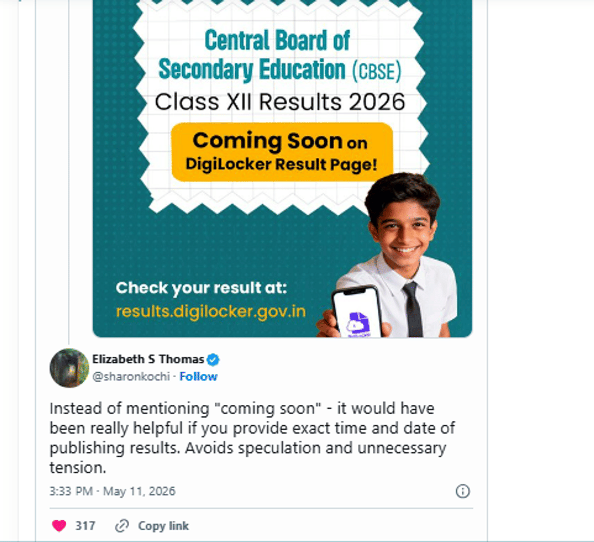 CBSE Class 12 result