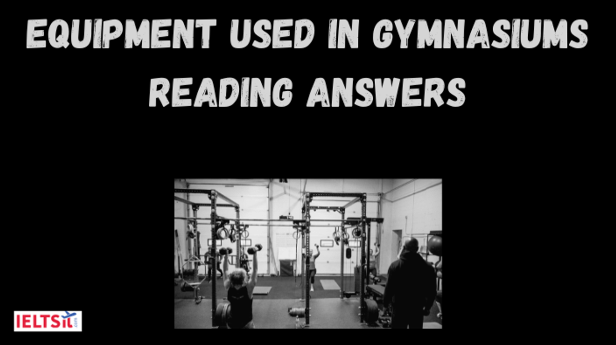Equipment used in Gymnasiums Reading Answers