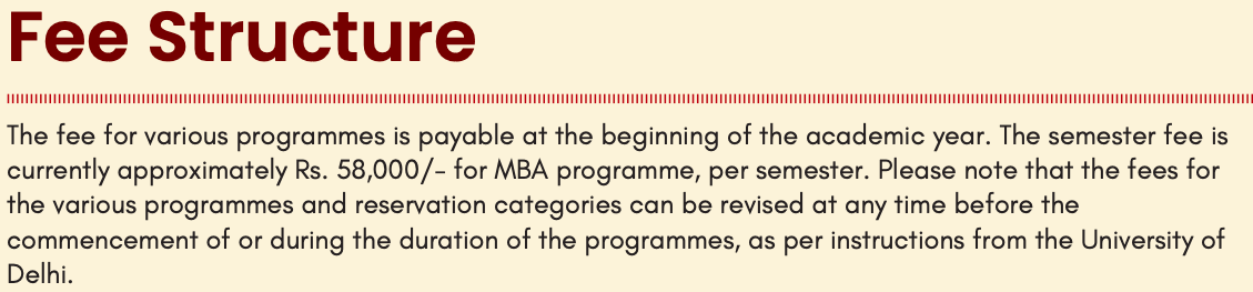 FMS Delhi Courses & Fees 2025