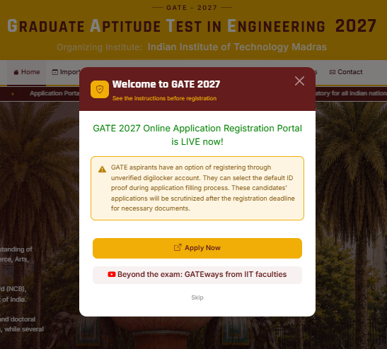 GATE Digilocker Default ID