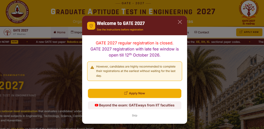 GATE Registration
