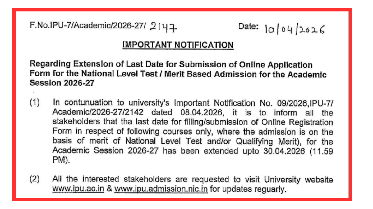 GGSIPU Admission 2026