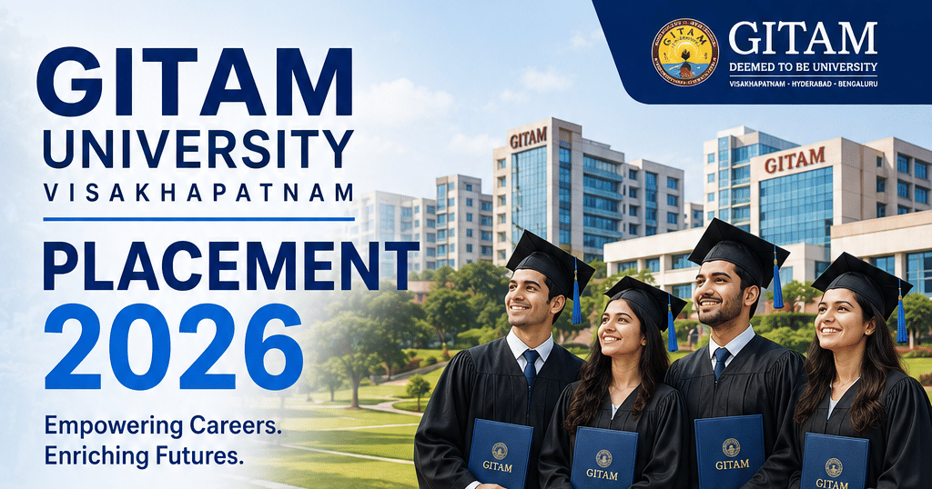 GITAM Vizag Placement 2026 overview highlighting university campus and successful student placements