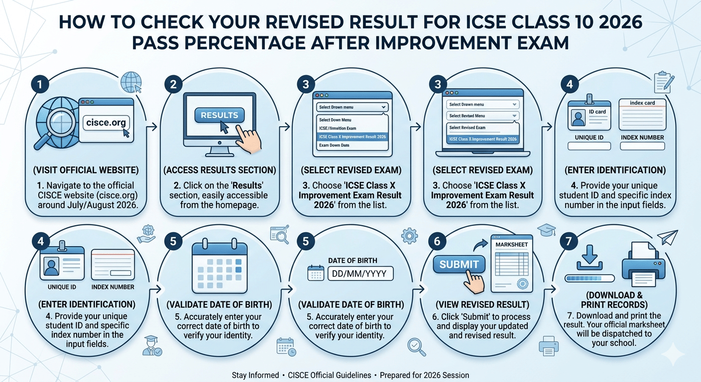 How to Check Your Revised Result for ICSE Class 10&nbsp;2026 Pass Percentage&nbsp;After Improvement Exam
