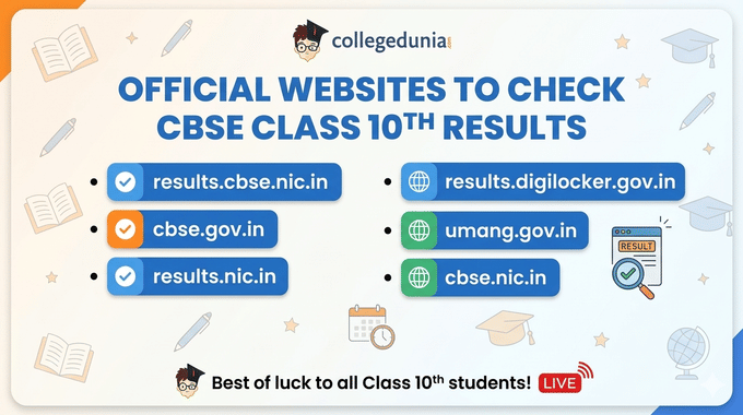 official sites for CBSE Class 10th result