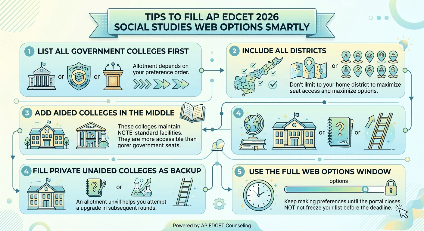 Tips to Fill AP EDCET 2026 Social Studies Web Options Smartly