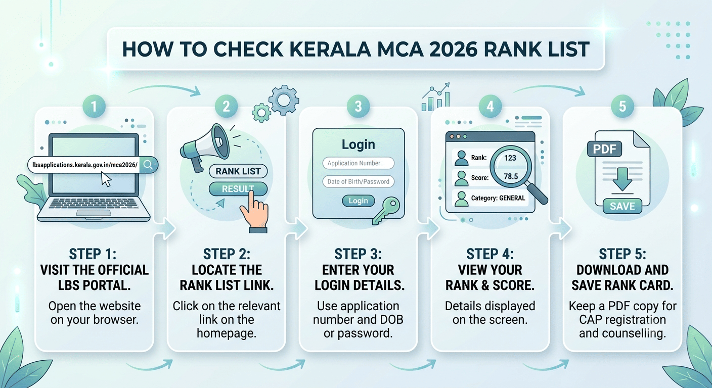 How to Check Kerala MCA 2026 Rank List