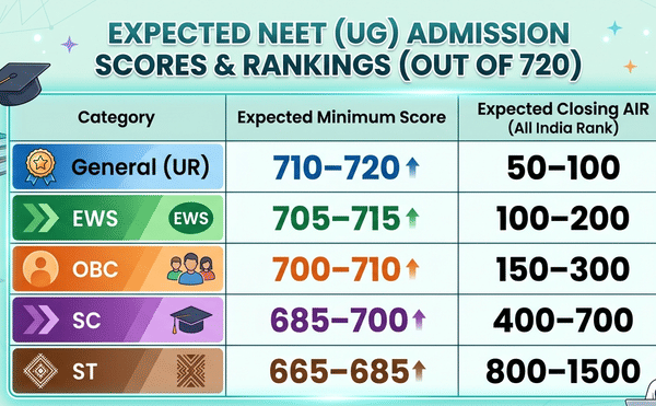 NEET 2026 Marks for AIIMS Delhi admission