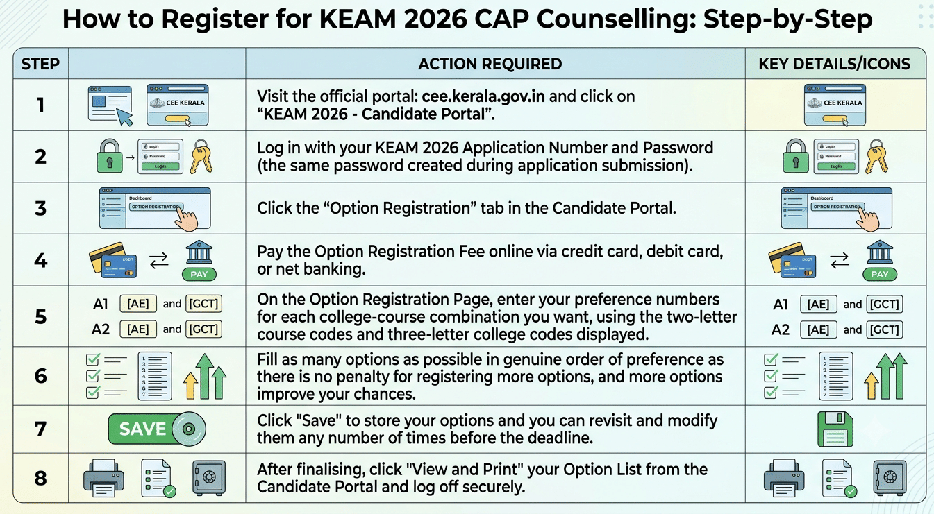 How to Register for KEAM 2026 CAP Counselling: Step-by-Step