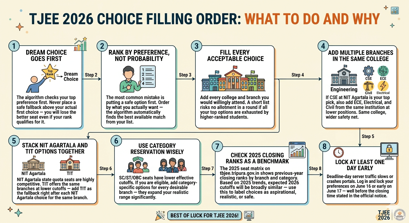 Choice Filling Strategy: How to Order Preferences