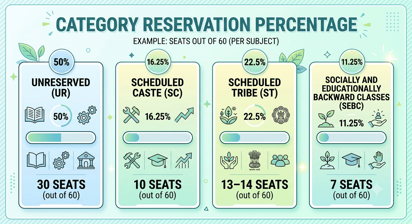 Category-Wise Reservation Breakdown for Odisha CPET 2026 Seat Matrix