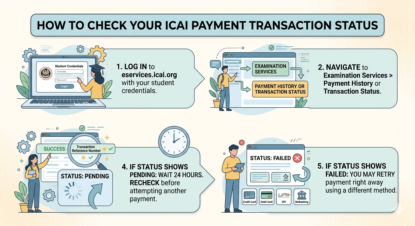 How to Check ICAI CA Fee Payment Status