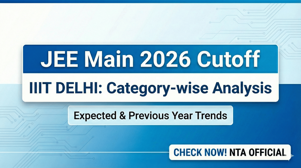 JEE Main cutoff for IIIT Delhi