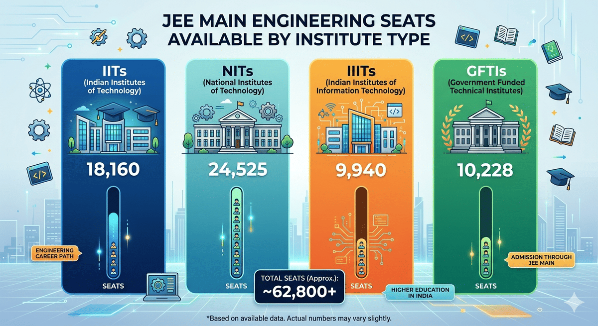 Seats available through JEE Main